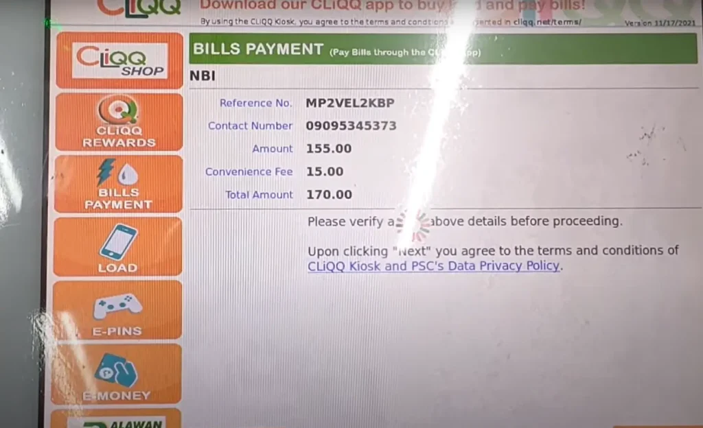 7 eleven bill information verification